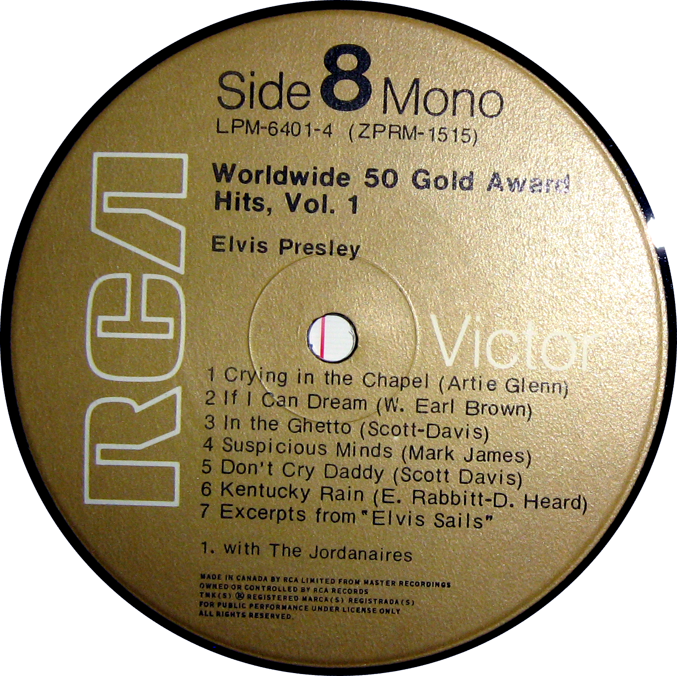 Elvis Presley  Worldwide 50 Gold Award Hits Vol. 1 : LP h